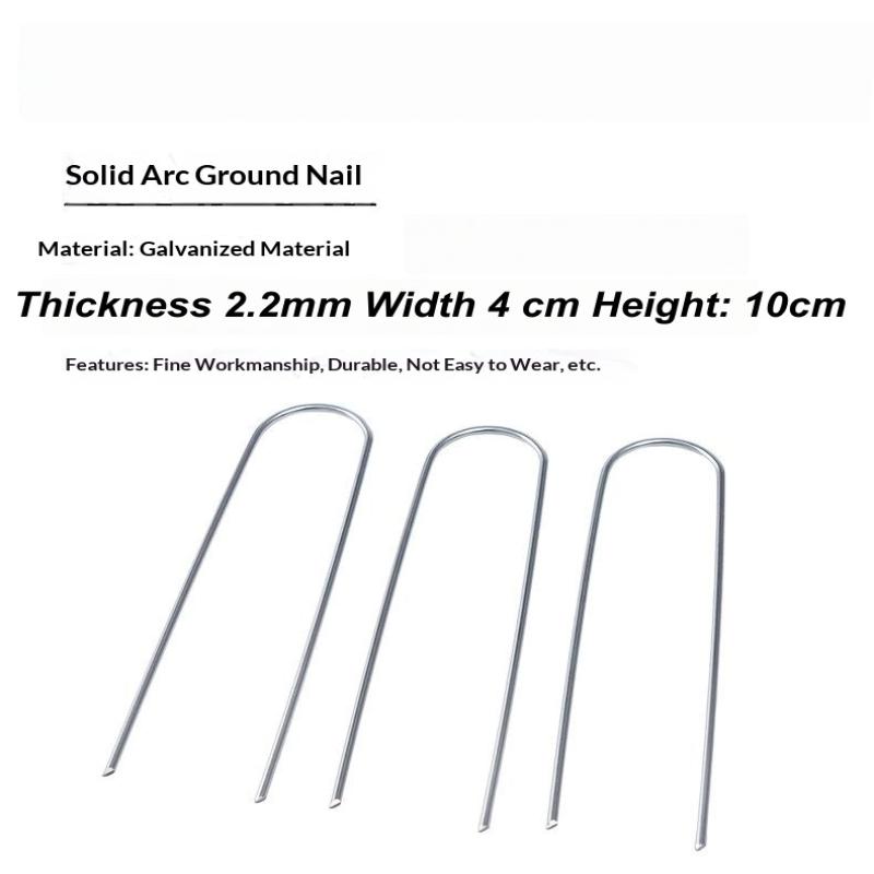100Pcs Heavy-Duty Fence Tubing Stakes Sod Pins U-Type Garden Staples Galvanized Landscape Spike For Holding Lawns Ground Nail