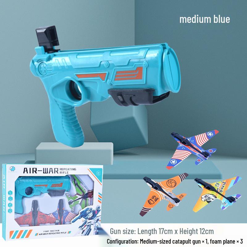 Rapid-Fire Foam Glider Gun Toy for Kids – Outdoor Airplane Launcher Model