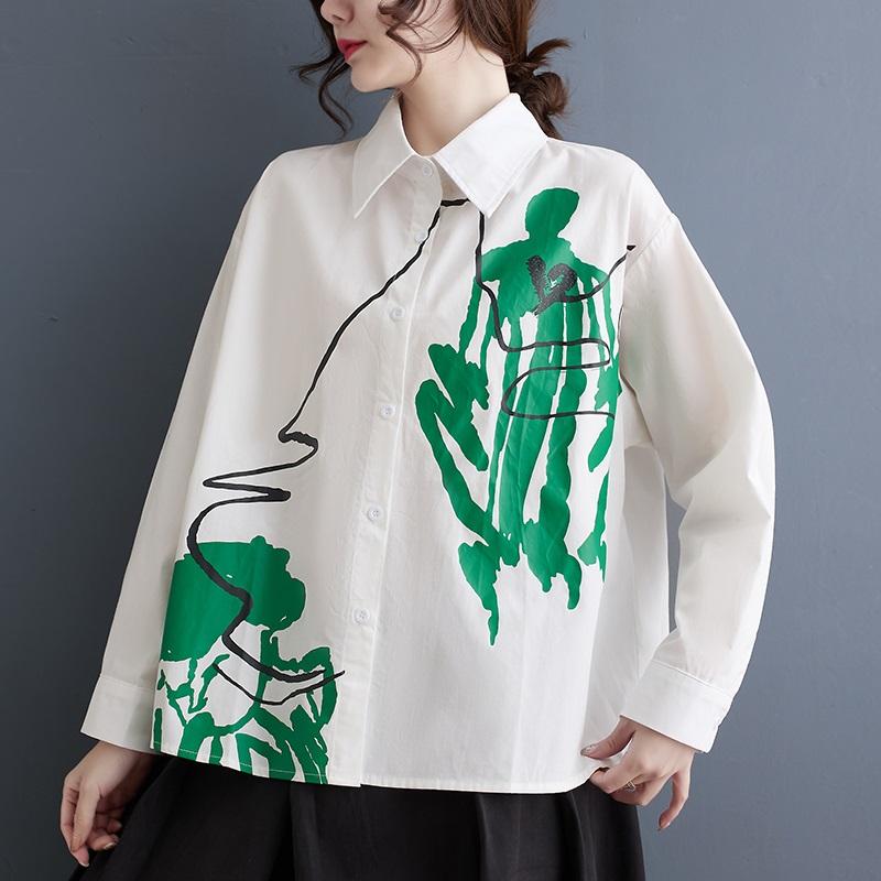 Camisas y blusas de manga larga para blusa, tops informales sueltos para primavera y otoño, camisa con botones para mujer