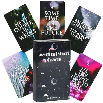 10,3*6cm Cartões de Oráculo Divino Místico de Tempo - 60 Cartões - Oráculo do Amor da Chama Gêmea