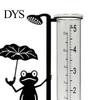 Garden Rainfall Measuring Tool Frog Rain Gauge, Metal Holding Umbrella Stake, Weatherproof Stake Decorative Measurement Gauge for Outdoor Yard