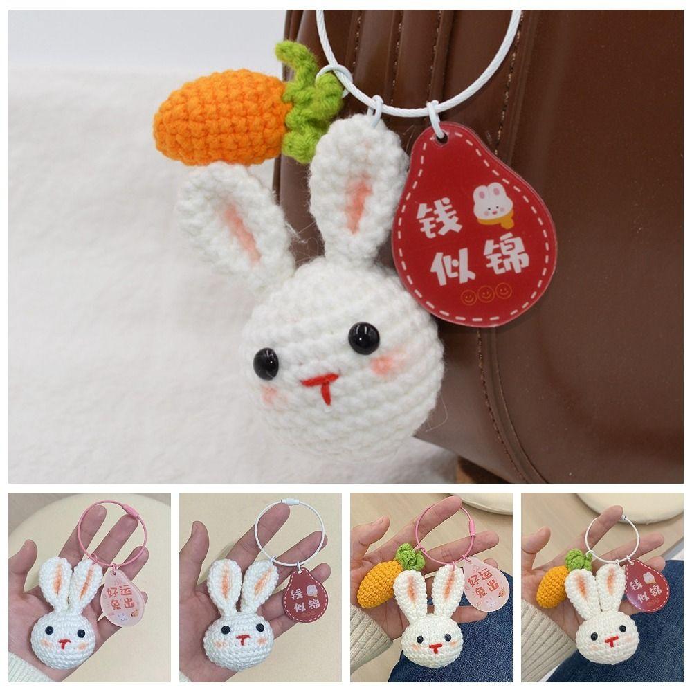 

Carrot Plush Rabbit-Doll Bag Pendant Plush Wool Carrot Rabbit Charm Keychain Phone Accessories