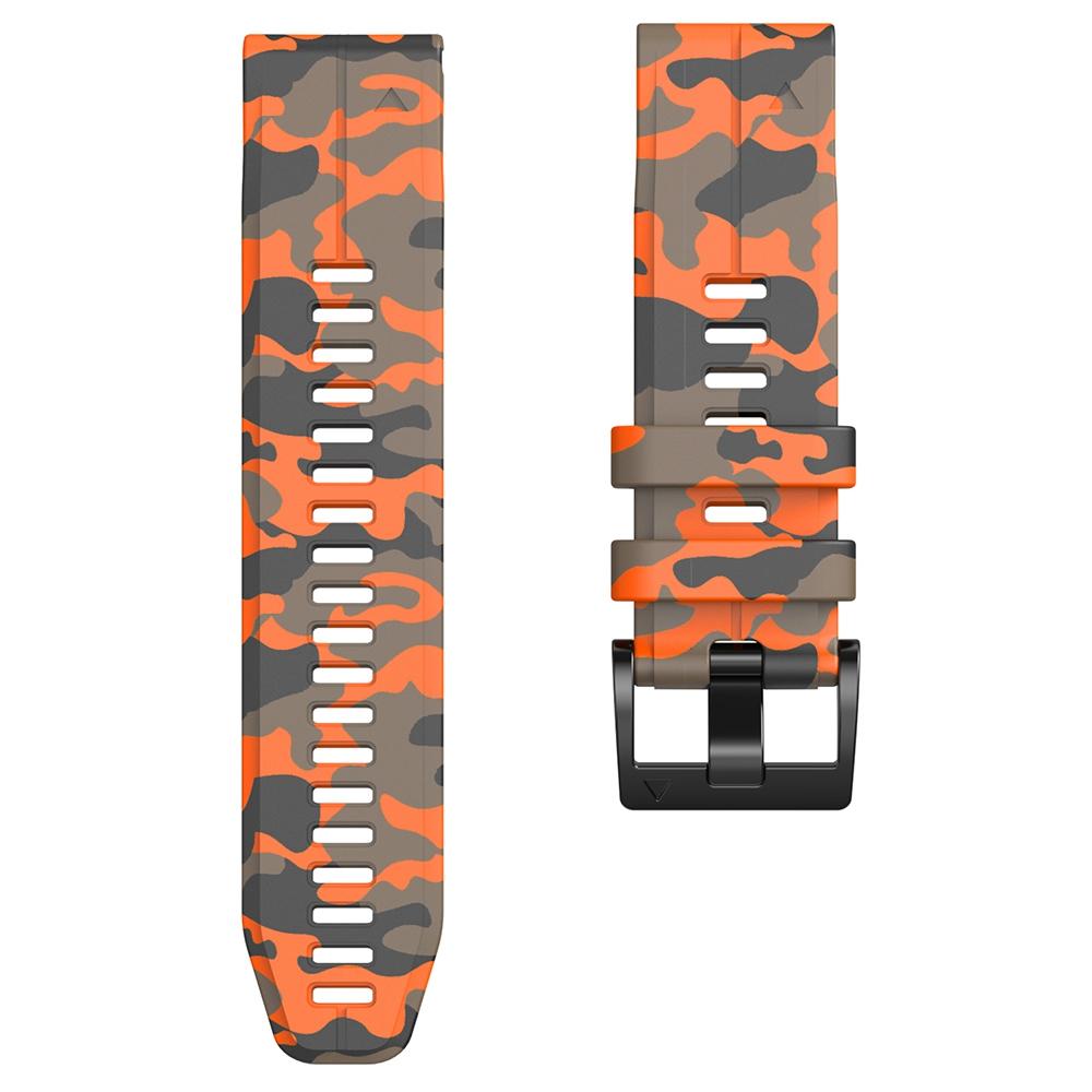 For Garmin Fenix Enduro/Tactix Delta/Tactix 7 Pro Printed Pattern Watch Band Soft Silicone 26mm Quick Release Wristband Strap