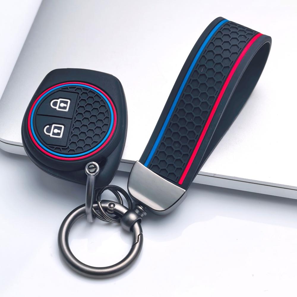 Car Key Fob Cover Case with Key Strap Compatible with Suzuki SX4 Swift Grand, Fits Suzuki SX4 Swift Grand Vitara Liana Aerio Alto Splash Jimny Wagon чёрный