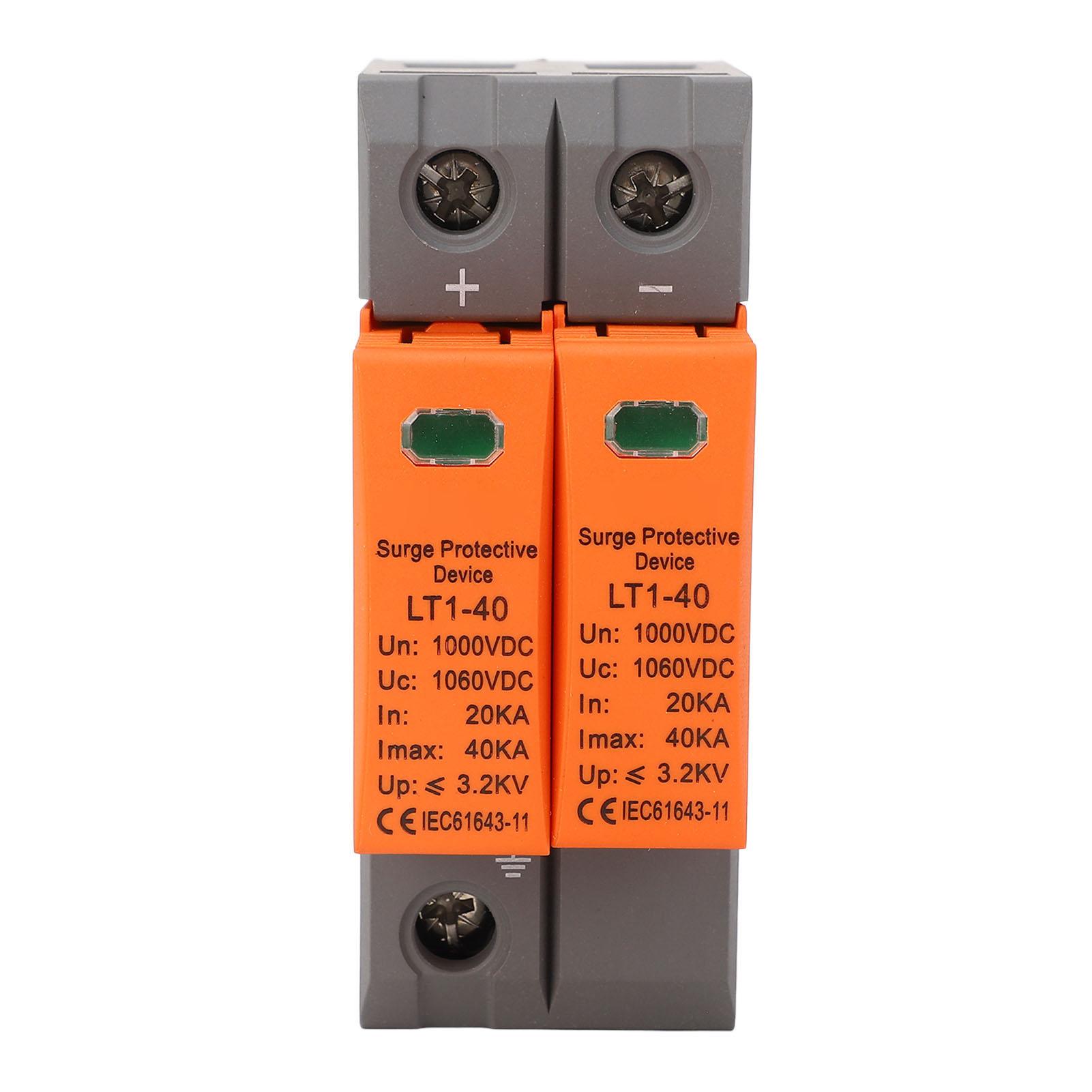 

PV DC Пристрій захисту від імпульсних перенапруг Корпус ПК 2P 40KA Захисник напруги в будинку 1000VDC