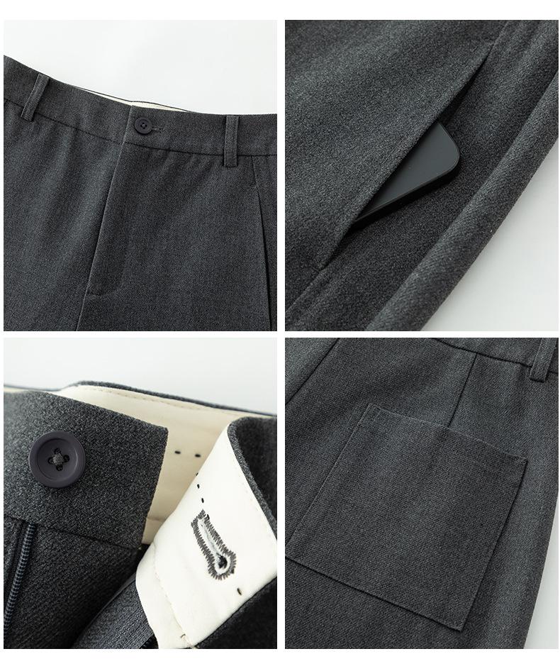 2026 Spring Collection Women's High-Waisted Slim Wide-Leg Pants - Sheep Wool Lyocell Blend, Draped Design, Versatile for Commute