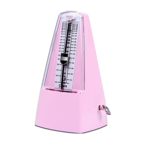 Asdays Metronome with Pendulum, High-Precision Mechanical Instrument, Compact, for Piano Practice, 11.7 x 20.3 cm (Pink)
