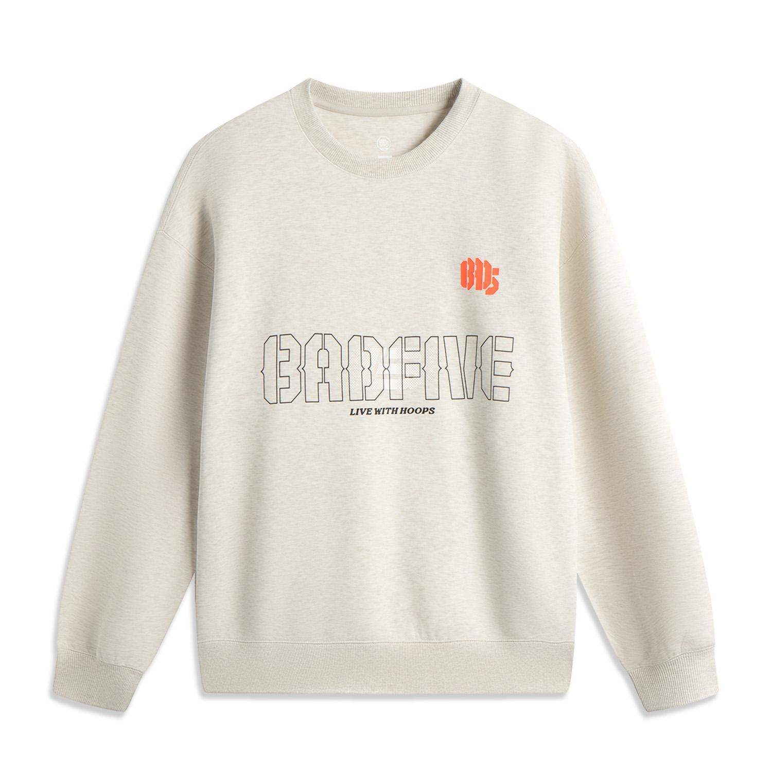 

Li-Ning Удобная Простая Буква Круглый Вырез Спущенное Плечо Универсальная Спортивная Толстовка Мужская толстовка Цветочный-Серый Светло-Хаки AWDV323-5 XXL