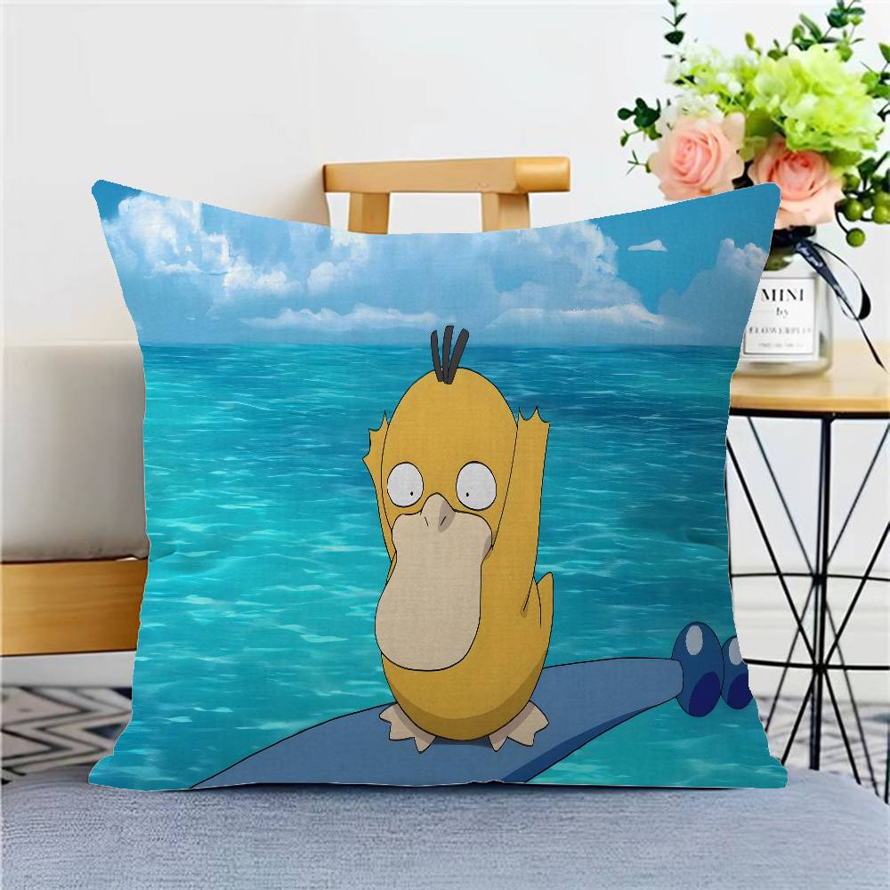 P-Pokemon P-Psyduck 45*45cm Povlak na polštář Potah na polštář Dekorativní povlak na polštář Domácí povlak na polštář Pro polštář na pohovku