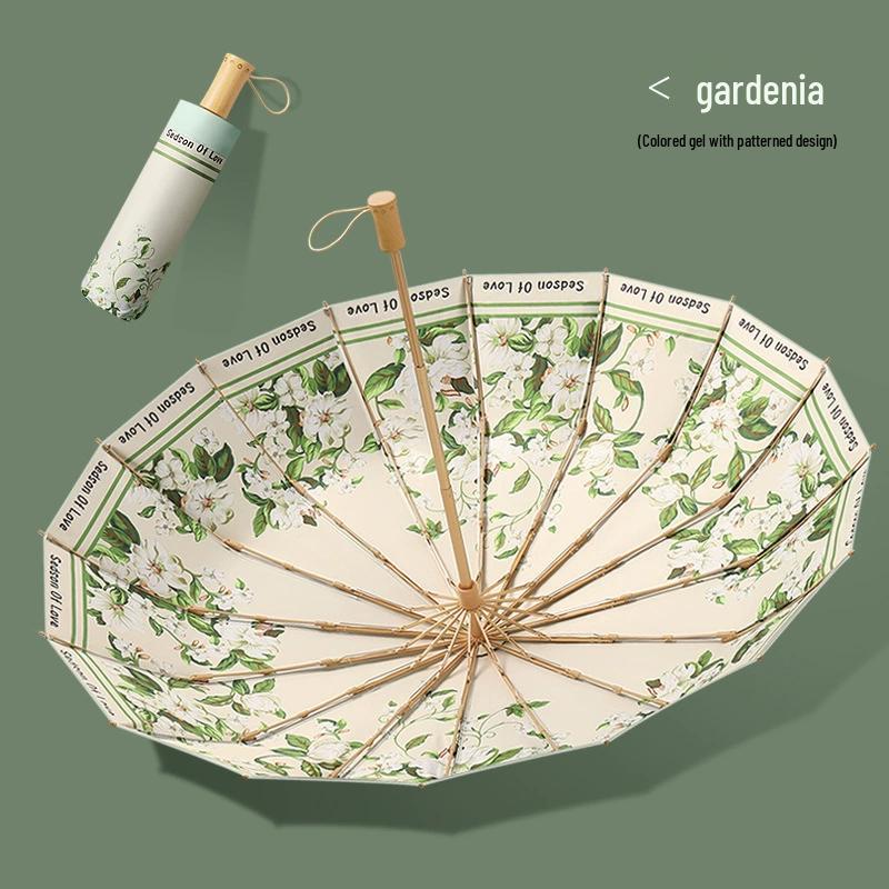 Nanqiao 16-Rib Floral UV Protection Umbrella