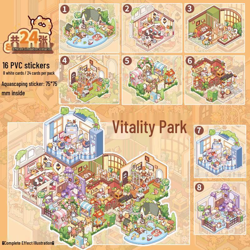 Mr. Paper Star Dream Prince 3D Scenery Illustration Miniature Decompression Stickers