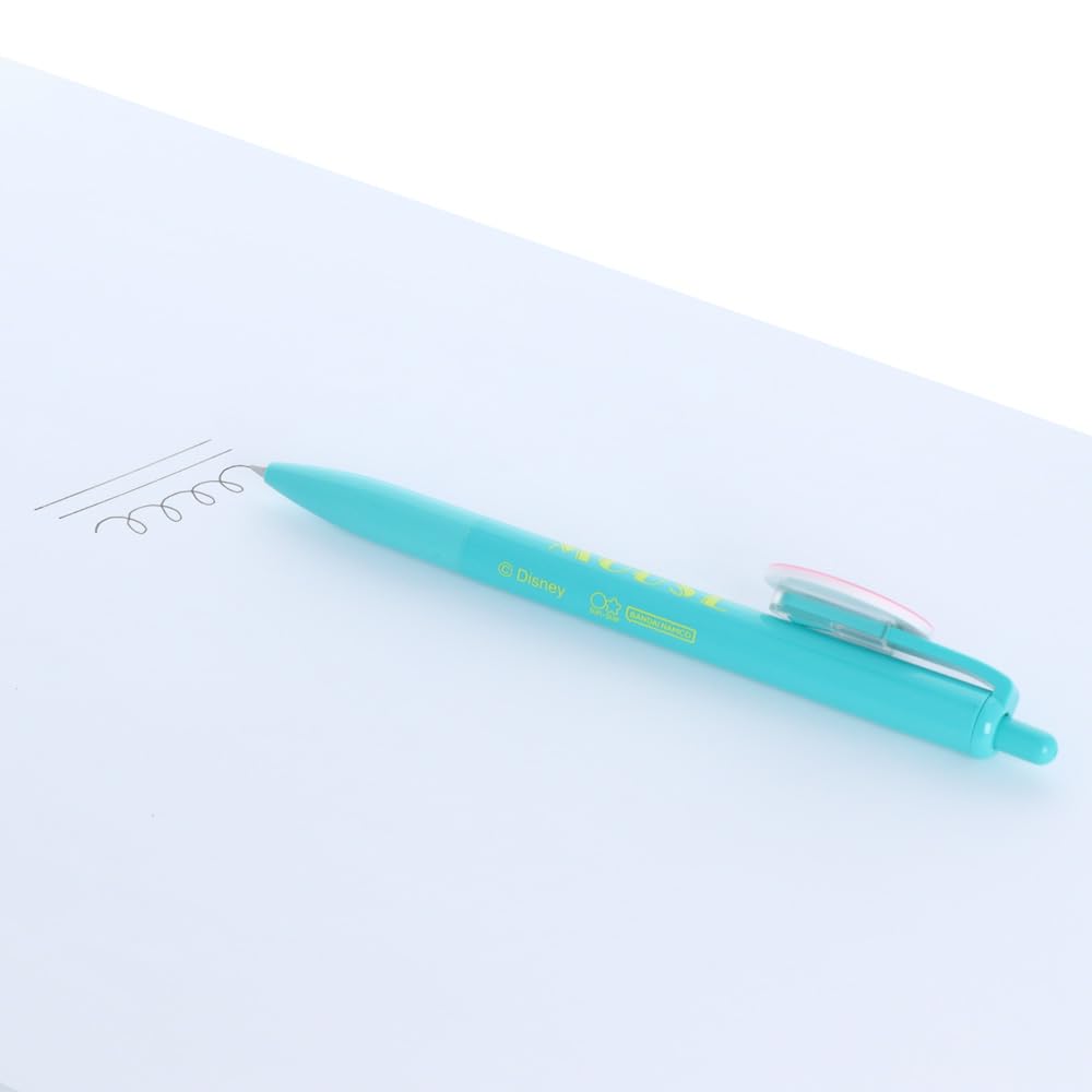 Stationery Disney Ballpoint Pen with Retro Collection Mickey Mint S4653599 Sun-Star Oil-Based Plate, Green,