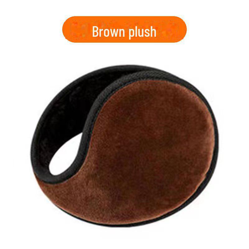 

Мягкие зимние наушники для мужчин и женщин — теплые, толстые и большие plush коричневый