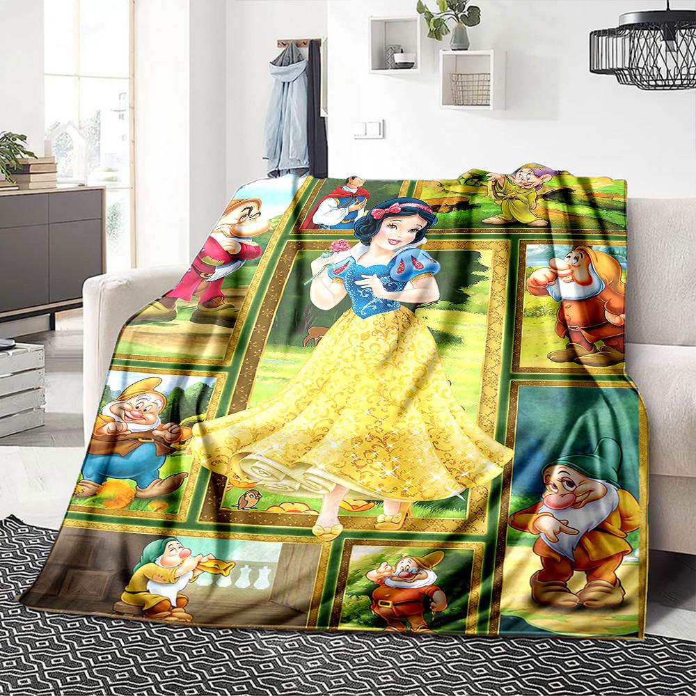 Snow White Seven Dwarfs Blanket Soft Throw Blanket For Home Bedroom Bed Sofa Travel Office Solid Christmas Blanket