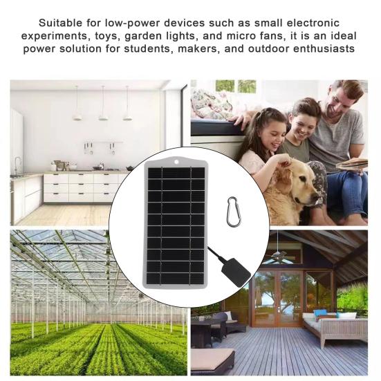 2.5W 5V Solar Efficiency IP65 Waterproof Panel Charger High Conversion Universal Outdoor Emergency Power