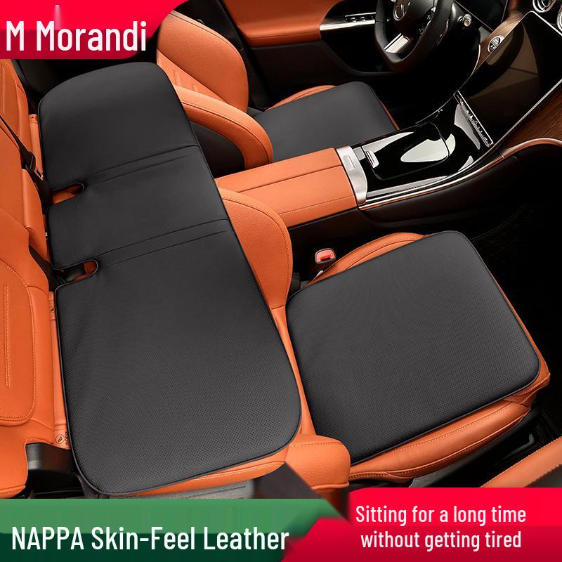 Morandi Nappa Leather All-Season Car Seat Cushion for Mercedes-Benz E-Class/C-Class/GLC/GLB/GLE