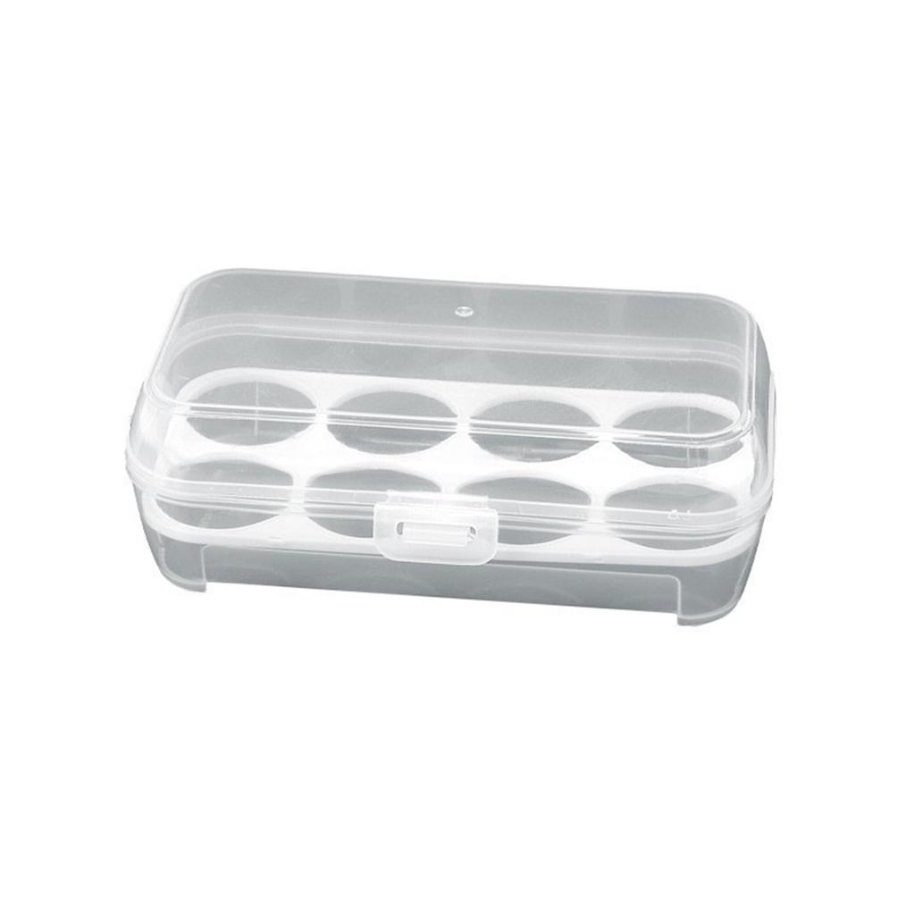 3/4/8 Grids Portable Egg Box Outdoor Transparent Egg Organizer Box For Camping Picnic Barbecue Practical Outdoor Accessories