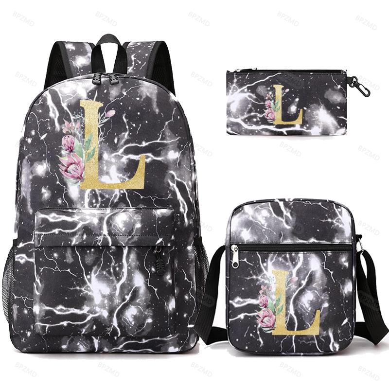 

26 англійських літер 3шт рюкзак косплей полотно для хлопчиків і дівчаток дитячий шкільний рюкзак дорожня сумка назад до школи Bookbag