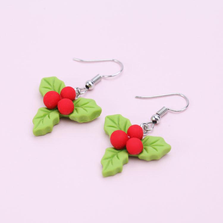 2025 new Fashion Lovely Stud Earrings Family Christmas Tree Snowman Santa Claus Elk Cartilage Earring New Years Gift Jewerly