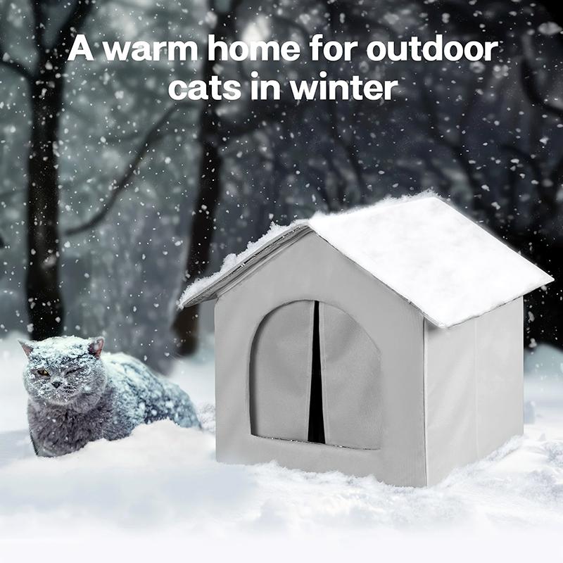 1Pc Aluminum Film Dog Oxford Cloth Warm Pet Air-conditioned House Convenient Cat Summer/Winnter Closed Pet Nest Large Space