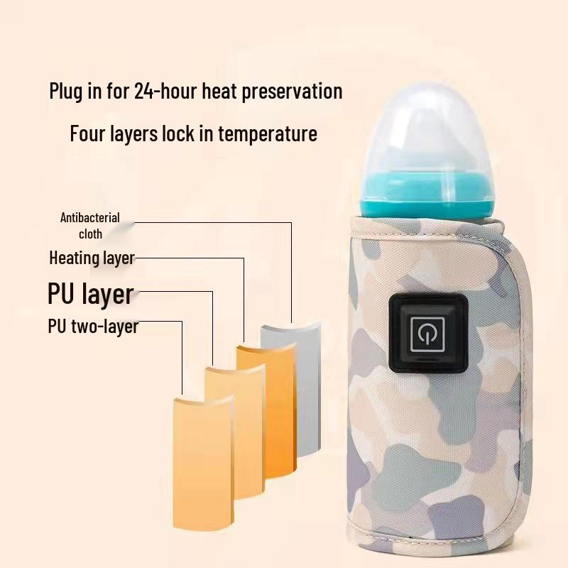Isolierter Babyflaschenwärmer Kinderwagentasche - Tragbare Hülle mit konstanter Temperatur für Ausflüge