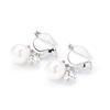 Light luxury stone leaf pearl earrings gold-plated elegant and versatile ear piercing ear clips bridal earrings temperament earrings
