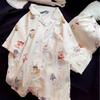 Internet-Berühmtheit neue Anime-Buntstift kleine neue Pyjamas Damen Sommer kurzärmelig Shorts Cardigan zweiteilig Mädchen Loungewear
