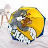 1pc Tom Jerry Automatic Open/Close Folding Umbrella, Windproof 8-Rib Construction, Lightweight Travel Umbrella for Women/Men 28