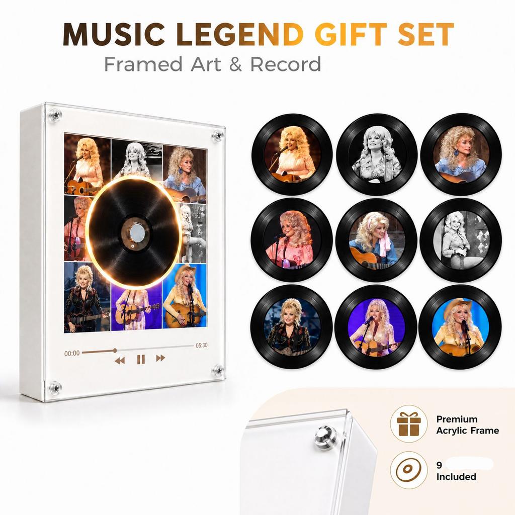 Rotating Disc -Activated Night Light, Refrigerator Music Box Decoration