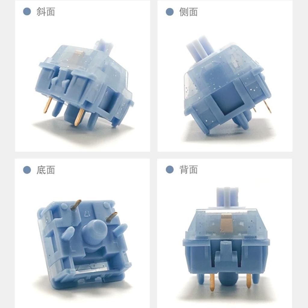 HMX Blue Topa Switch 5pin Linear Custom Hot-swappable Mechanical Keyboard Accessories LY Axis 32gf Factory Lubed For Mage Studio