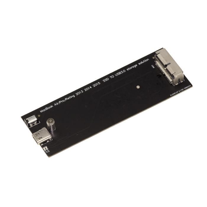 Boitier USB pour SSD - MACBOOK - PCIe - USB 3.0/3.1 - Compatible MacBook Air/Retina - Noir