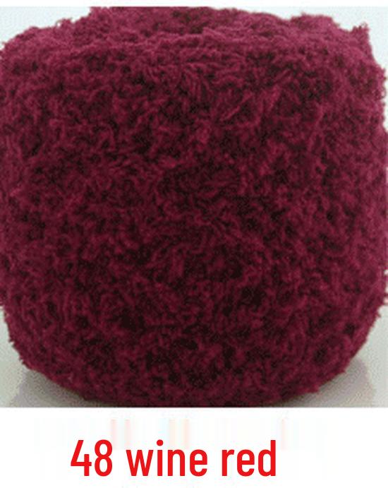 Dreifädiges Korallenfleece Flauschgarn für handgestrickte Chunky Schals und Handtücher