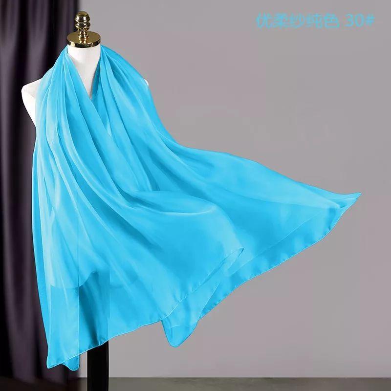 Fashion Solid Soft silk Scarf Spring and Autumn long Shawl Female Summer Sunscreen high quality Scarves Headband Hijab Bandana