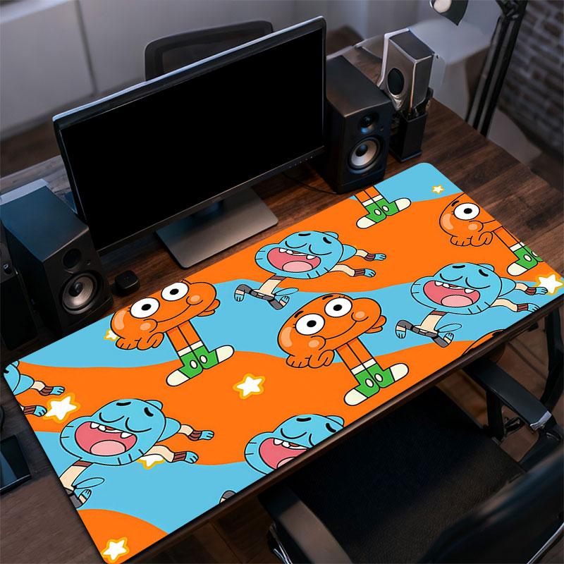 The Amazing World of Gumball Mouse Pad, Large Gaming Desk Mat, Non-slip XXL Mousepad for Laptop & Tablet, Mini PC Playmat with Stitched Edges