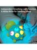 Baby crawling toy with sound and light turtle, baby learning to crawl educational toy, can chew and molar silicone sleep aid toy