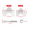 22mm 25mm Motorcycle Handlebar Risers, 2Pcs Universal Handlebar Clamp Stable Durable 25mm/28mm Handlebar Risers