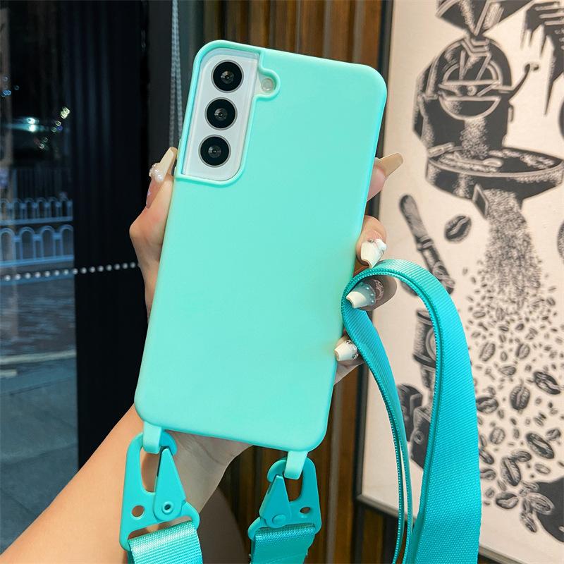 Mobile Phone Case Chain Lanyard Integrated for Samsung S25Ultra S24PS23 Mobile Phone Case Japanese and Korean A32A56A55