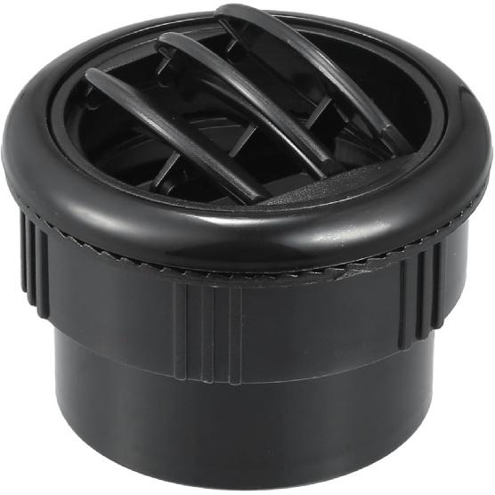 ACROPIX 87mm 75mm Redondo Preto Saída de Ventilação AC Universal para RV Ônibus Barco Iate Caravana com Tubo de Conexão - Pacote com 1