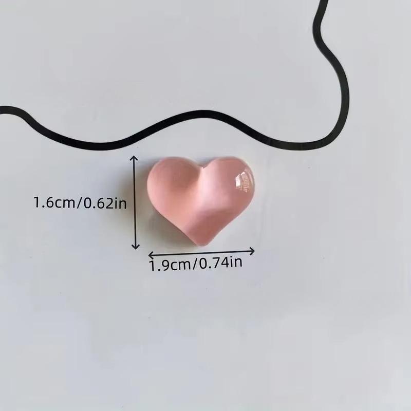 Transparent Heart Shaped Fridge Magnets 10pcs Simple Stylish Memo Board Stickers DIY Mini Home Fridge Decoration Accessories