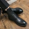 Mens Boots British Style Formal Business Boots Autumn Winter Fashion Black Motorcycle Boots Luxury  Leather Ankle Chelsea Boots