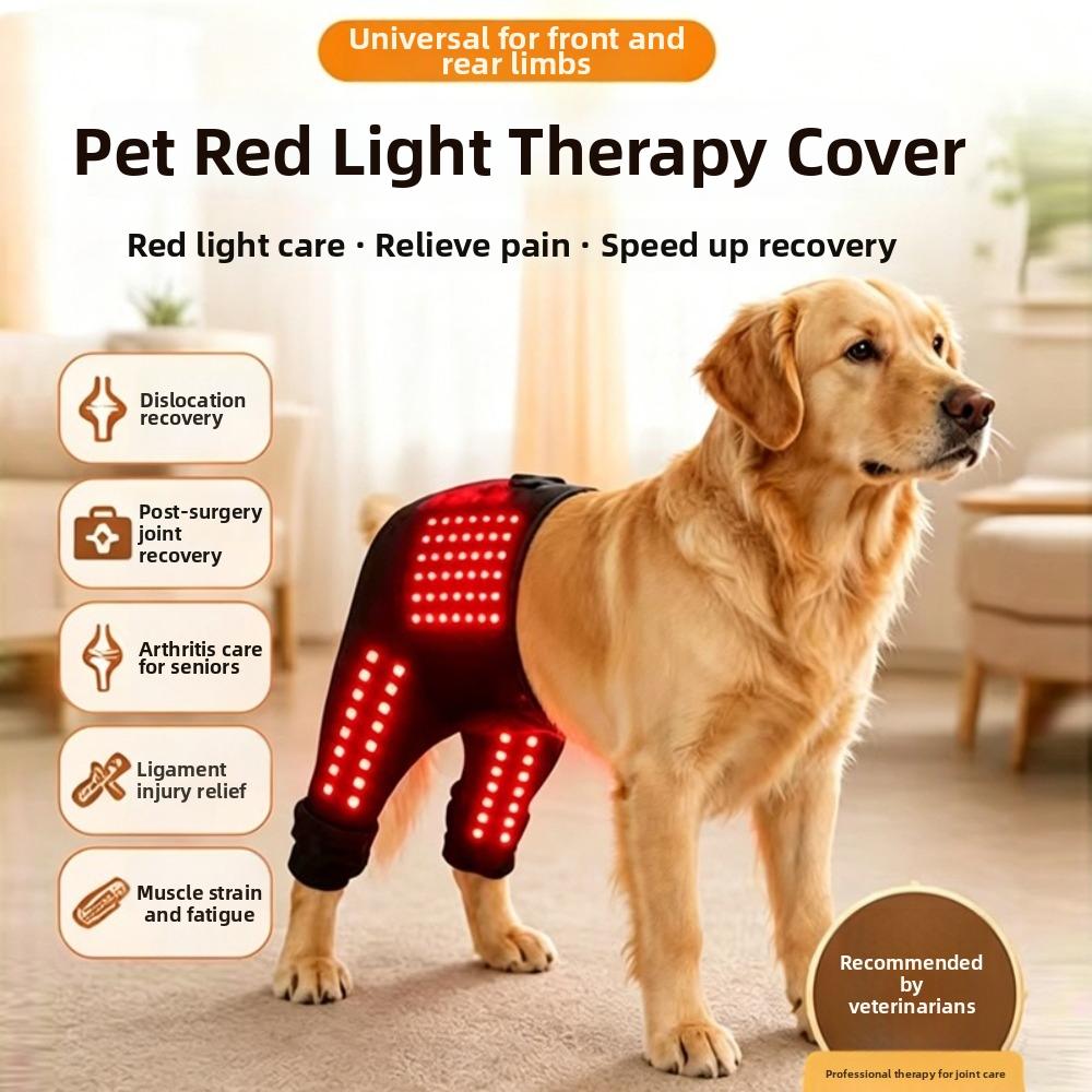 Automatic Timing Pet Red Light Recovery Device LED Light Source Promote Circulation Dog Infrared Light Knee Brace Comfortable