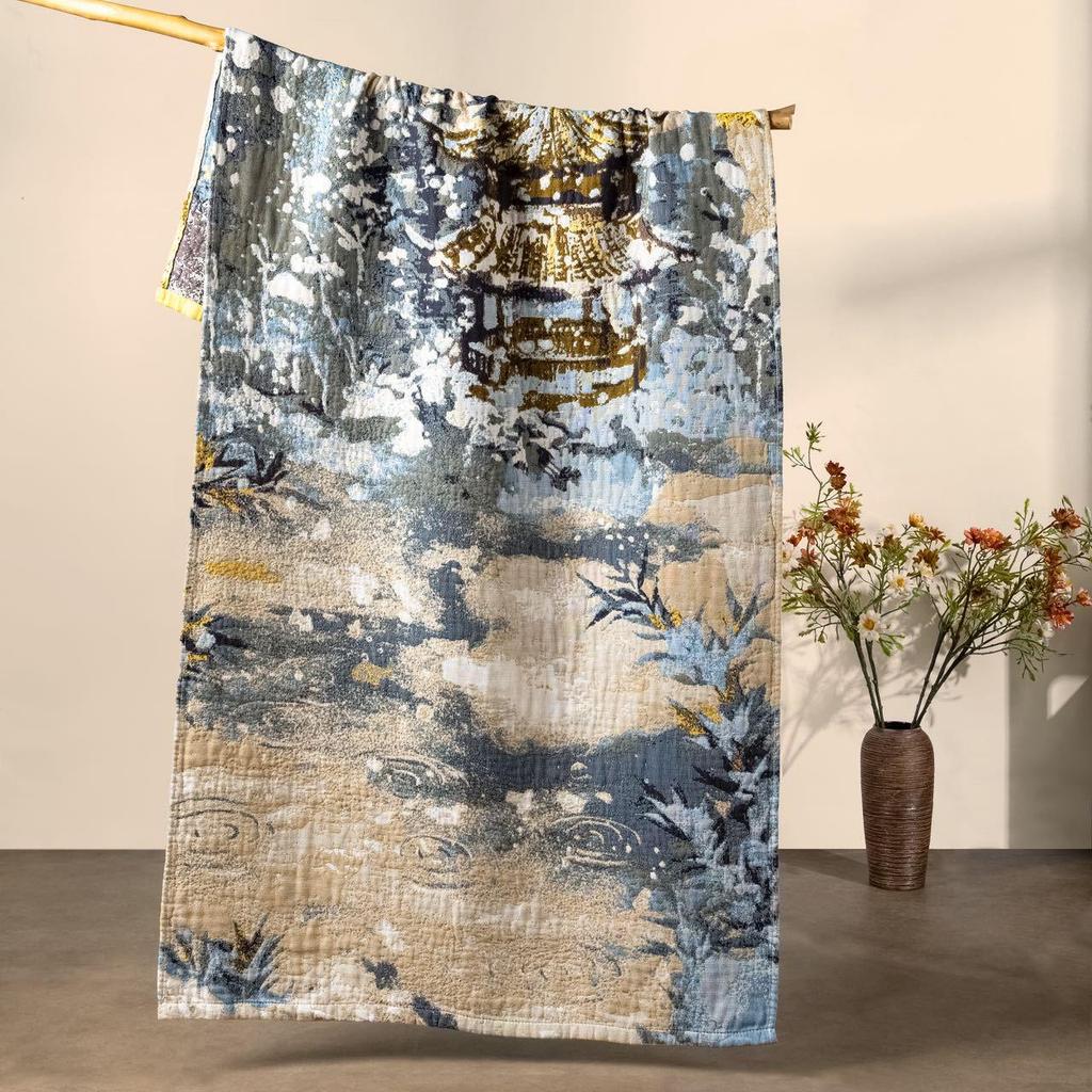 New Soft Ethnic Style Sun God Cotton Bath Towel - Skin-friendly & Absorbent