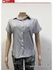 2026 Spring/Summer Women's Cotton Linen Pocket Short Sleeve Shirt