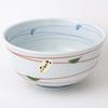 Hasami Ware Lightweight Rice Bowl with Random Line 16cm Microwave and Dishwasher Made In Product Number 41739 Pattern, Diameter, Safe, Japan,