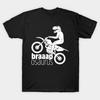 Men Black Print T-shirt Braaaposaurus Rex No-Cut Transfer Paper Print Cotton Tshirt