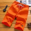 Men's Cotton Linen Shorts Beach Pants Male Summer Breathable Solid Color Trousers Fitness Streetwear