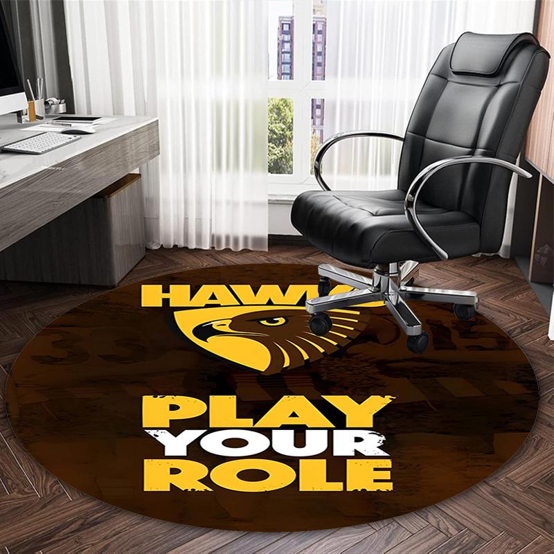 1pc Football Team (21) Print Round Carpet Chair Round Carpet Suitable for Bedroom Living Room Home Decorative Carpet