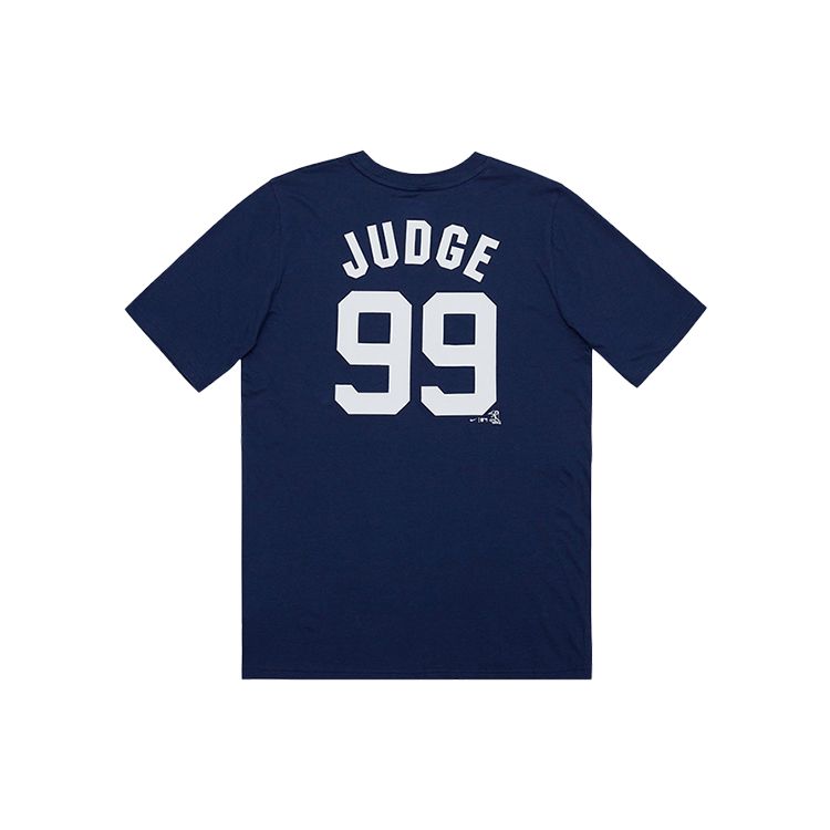 Nike T-Shirt MLB Collaboration New York Yankees Judge 99 Letter Number Print Short Sleeve American Vintage Kids tops Deep-Blue 3Z3B7SAG2-NYYAJ