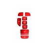 For Hyundai Tucson Control Multimedia Button 22-2023 Sticker Trim Red Aluminum