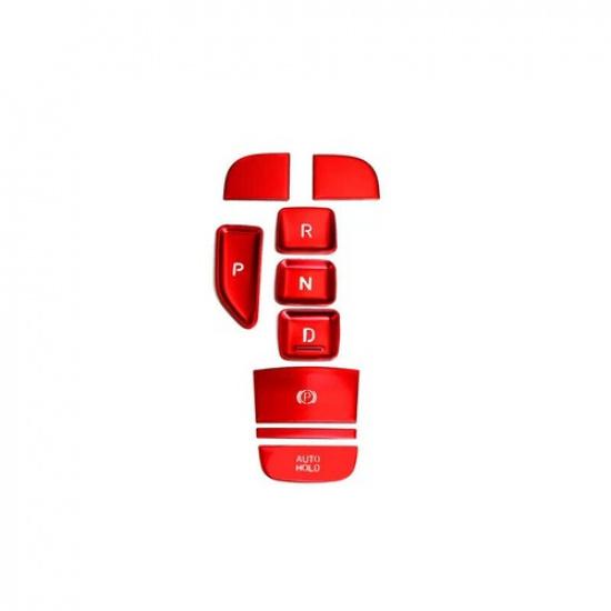 For Hyundai Tucson Control Multimedia Button 22-2023 Sticker Trim Red Aluminum